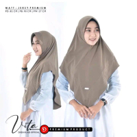 Bergo Instan Vita - Dhea Hijab - Matt. Jersey Premium - Plisket Pinggir untuk Muslimah - Kerudung ha