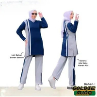 Goldie Shop Setelan Training Muslim Sheza Jumbo L-3XL / Pakaian Olahraga Wanita Muslim Big Size / Ba