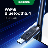 Penyesuai WiFi Bluetooth USB 2-dalam-1, UGREEN, AX900 + Penyesuai WiFi 6 Bluetooth 5.4, untuk PC Des