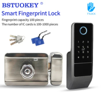 IP 65 Waterproof Bluetooth TTlock Fingerprint Door Lock APP Open Smart Electric Lock for Home Wifi Connection by Gateway + Key