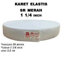 Karet Elastik Merk \SR\" sedia berbagai macam ukuran"