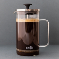 《La Cafetiere》玻璃法式濾壓壺(簡約銀350ml) | 泡茶器 冷泡壺 沖茶器 法壓壺 咖啡壺 奶泡杯