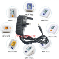 high quality 6V 500mA UK plug Adapter for Omron HEM-7121 HEM-7120 HEM-7011 HEM-7000 HEM-7200 HEM-720