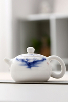 輕奢羊脂玉茶壺辦公室會客創意功夫茶具專用陶瓷單壺小泡器家用喝