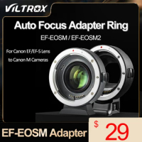 Viltrox EF-EOS M/EF-EOS M2 Auto Focus EF-M Lens adapter for Canon EOS EF EF-S Lens to EOS M M2 M3 M5 M6 M10 Camera