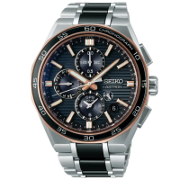 【SEIKO 精工】ASTRON系列 GPS衛星對時 太陽能兩地時間時尚腕錶/44.3mm(SSH180J1/5X83-0AR0D)