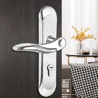 Bathroom Stainless Steel Door Locks Indoor Universal Single Tongue Handle Lockset Kitchen Balcony Door Lock Hardware Supplies