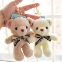 New Cute cartoon teddy bear pendant teddy bear doll plush doll keychain bow tie bear fashione backpack pendant doll sweet gift