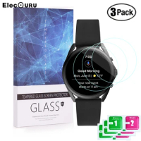 3 Pack for Fossil Gen 5 LTE Smartwatch Tempered Glass Screen Protector 9H Protective Film Scratch Resistant Anti-Shatter