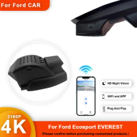For Ford Ecosport EVEREST Front and Rear 4K Dash Cam for Car Camera Recorder Dashcam WIFI Car Dvr Recording Devices Accessories