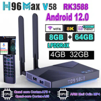 global version H96 MAX V58 TV Box Android12 8G 64G RK3588 Support 4K BT5.0 Dual Wifi 1000M Media Pla