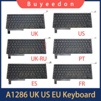 New A1286 Keyboard For Macbook Pro 15" A1286 Replacement Keyboard US UK French Spain German 2009 2010 2011 2012 Years