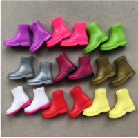 Doll Shoes High Heels Slope Heel Colorful Martin Boots Slipper Black White Green Fashion Shoes for 1/6 FR/PP Doll DIY Doll Parts