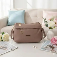 Tas Selempang Wanita Slingbag DAVINA Bahan Nilon Cocoly Waterproof Mocca