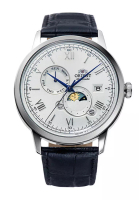 Orient Orient Bambino Sun &amp; Moon Black Leather Analog Automatic Watch For Men OR-RA-AK0802S10B