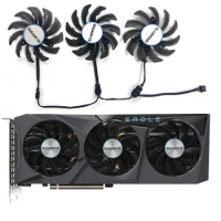 3 fans 4PIN brand new for GIGABYTE Radeon RX6600XT 6700 6700XT EAGLE OC graphics card replacement fan PLD08010S12HH