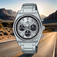 【CASIO 卡西歐】EDIFICE 經典運動三眼計時手錶 送禮 禮物 推薦(EFB-730D-7AV)