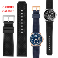 Bracelet Waterproof Watch Strap Accessories For Cartier Calibre W7100055/WGCA0010 Fluororubber For Men and women Watchband 23mm