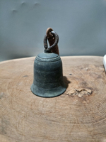 日本回流古董古銅搖鈴青銅鈴鐺，聲音悅耳。清代民國銅鈴鐺。高度