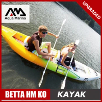 BETTA HM KO inflatable boat fishing sport kayak canoe pvc dinghy raft aluminium paddle foot pump seat PVC laminated