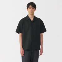 【MUJI 無印良品】男透氣彈性泡泡紗開領短袖襯衫(共4色)