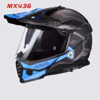 100% Original LS2 Mx436 PIONEER EVO Dual Lens Downhill Helmets ls2 MX436 Off-road Motorcycle Helmets Capacete Moto Casco Casque