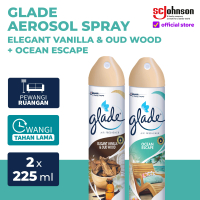 (BUNDLE PACK) Glade Aerosol 225ml x 2pcs - Pengharum Ruangan [KHUSUS PULAU JAWA] bunga pewangi