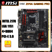 1151 Motherboard MSI Z170A GAMING PRO Intel Z170 DDR4 64GB PCI-E 3.0 M.2 USB3.1 HDMI ATX support 6th Gen Intel Core i5-6500 cpu