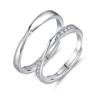 Mobius Ring S925 Sterling Silver Couple Rings, a pair of unique design rings for men and women, avai