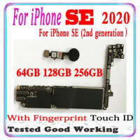 Free ICLOUD For iphone SE 2020 4.7" Motherboard With Touch ID 64GB 128GB 256GB for iphone 2020 SE Logic board Support Update