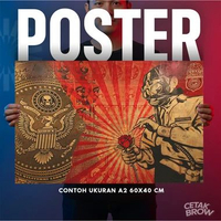 Poster Obey Propaganda Style Hiasan Dinding Kamar Minimalis Dekorasi Dinding Urban Modern Gambar No.