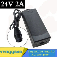 24V 2A lead-acid battery Charger electric scooter ebike charger wheelchair charger golf cart charger 3-Prong Inline 12MM