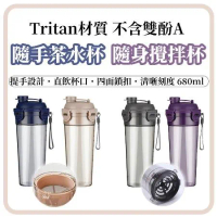 贈杯刷 【樂扣樂扣】Tritan透明攪拌茶水隨行杯 不含雙酚A  680ml