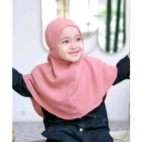 jilbab bergo CRINCLE airflow anak 1/10 tahun Muslim Crinkle Instan