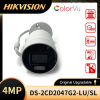 Hikvision DS-2CD2047G2-LU/SL 4MP ColorVu Strobe Light and Audible Warning Fixed Mini Bullet CCTV Network IP Camera