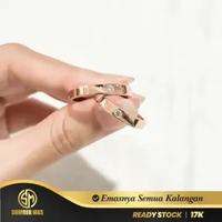 CINCIN EMAS WEDDING ITALY ROSE FASHION 17K - SUMBER MAS 1.15 GR SZ 22