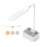 【kingkong】LED觸控式雙頭護眼檯燈 USB充電桌面檯燈(筆筒燈 手機支架)