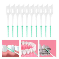 100pcs /Set Silicone Interdental Brushes Super Soft Dental Cleaning Brush Teeth Care Floss Toothpick