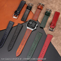 For Casio G-Shock AE-1200WH/1300/1000/A159/A158 AQ-S810W MRW-200H Band Genuine Leather Strap Men's Retro WatchBand Bracelet 18mm