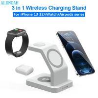3 in 1 Wireless Watch Charger Dock For Apple iWatch 7 6 SE 5 Airpods Pro Station Fast Charging For iPhone 13 12 Pro Max Mini