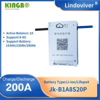 JK-B1A8S20P Kingbo-Batería Inteligente BMS LiFePO4 Equilíbrio ativo BMS 4S 6S 7S 8S 200A 12V 24V