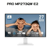 【享最高折300】MSI 微星 PRO MP273QW E2 27型/2K/HDMI/DP/喇叭/IPS 白色美型螢幕