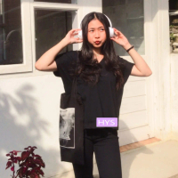 Kaos polos Tshirt drape V Crew Neck wanita dewasa lengan pendek YUKENSI model korea baju santai cott
