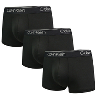 Calvin Klein Microfiber Stretch 男內褲 絲質速乾短版合身四角褲/CK內褲-黑色 三入組(19)