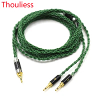 Thouliess Green 2.5mm 4.4mm 6.35mm Earphone Cable For Oppo PM-1 PM-2 Planar Magnetic 1MORE H1707 Sonus Faber Pryma Headphone