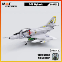 WW II Military Weapons US Navy A-4E Skyhawk Subsonic Carrier-capable Fighter MOC Building Block Model Aircraft Bricks Toys Child