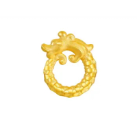 Pure 24K Yellow Gold Pendant Women 999 Gold Loong Dragon Necklace Pendant