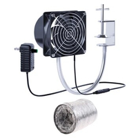 Efficient 12V Solder Smoke Absorber Fan with Airflows Adjustment and Exhaust Pipe