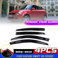 Windows Visor for Suzuki Swift 5-door RS Sport 2005~2010 Door Smoke Deflector Guards Cover Awnings Sun Rain Eyebrow Accessories