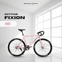 Sepeda Fixie OX7 FIXION Sepeda Fixie Dewasa Size 26 inch - Sepeda Fixie OX-7 Fixion Terlaris PINK